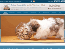 Tablet Screenshot of animalhousecalls.net